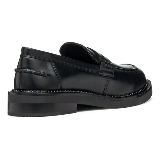 Geox D Serilda E Leder Damen schwarze Mokassins Schuhe - Image 2