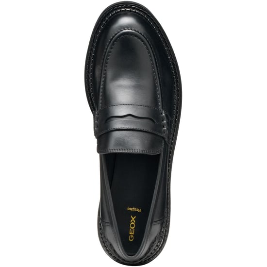 Geox D Serilda E Leder Damen schwarze Mokassins Schuhe - Image 4
