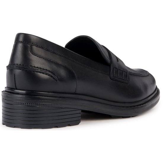 Geox D Walk Pleasure F Leder Damen schwarze Mokassinschuhe - Image 2