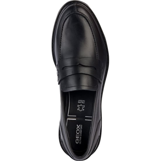 Geox D Walk Pleasure F Leder Damen schwarze Mokassinschuhe - Image 5