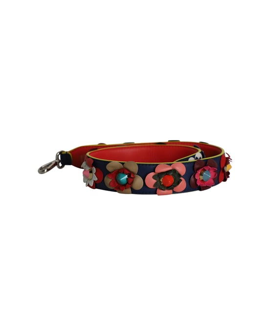 Fendi Flowerland Strap You Shoulder Strap in Multicolor Leather - Image 3