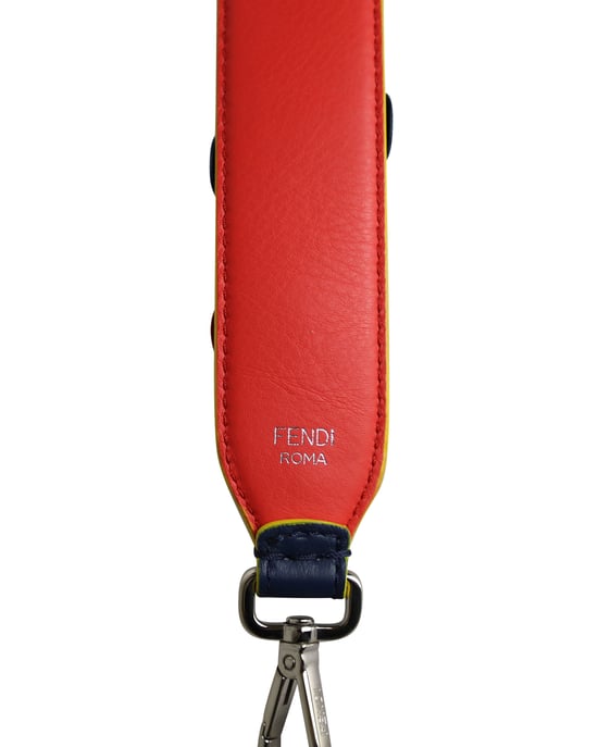 Fendi Flowerland Strap You Shoulder Strap in Multicolor Leather - Image 4