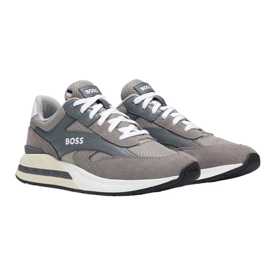Boss - "Kurt" Sneaker für Herren, Leder (Grau) - Image 4