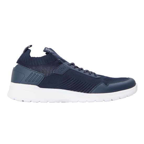 Boss - "Extreme" Sneaker für Herren, Leder, Niedrig geschnitten (Dunkelblau) - Image 1