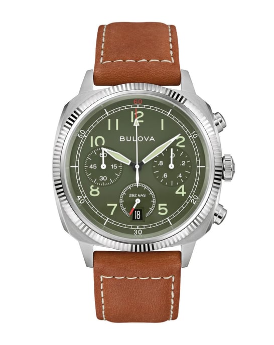 Bulova Military Vwi Special Edition Braun Herren Armbanduhr 96B482 - Image 1
