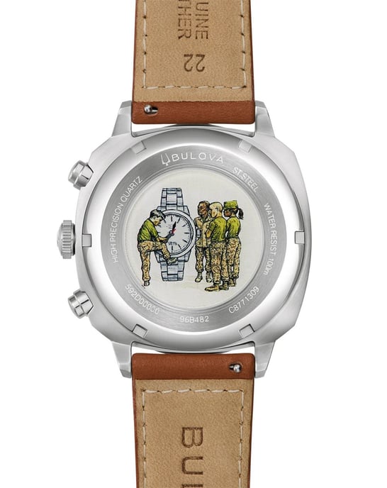 Bulova Military Vwi Special Edition Braun Herren Armbanduhr 96B482 - Image 3