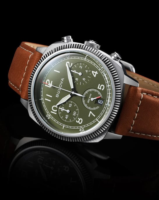 Bulova Military Vwi Special Edition Braun Herren Armbanduhr 96B482 - Image 5