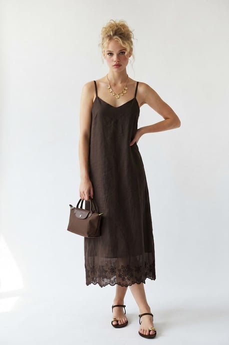 Besticktes A-Linien Midi Unterkleid - Image 1