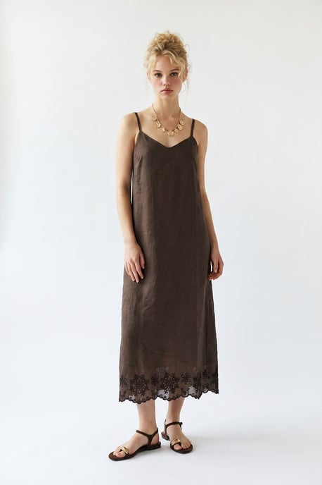Besticktes A-Linien Midi Unterkleid - Image 2