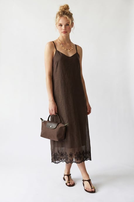 Besticktes A-Linien Midi Unterkleid - Image 3