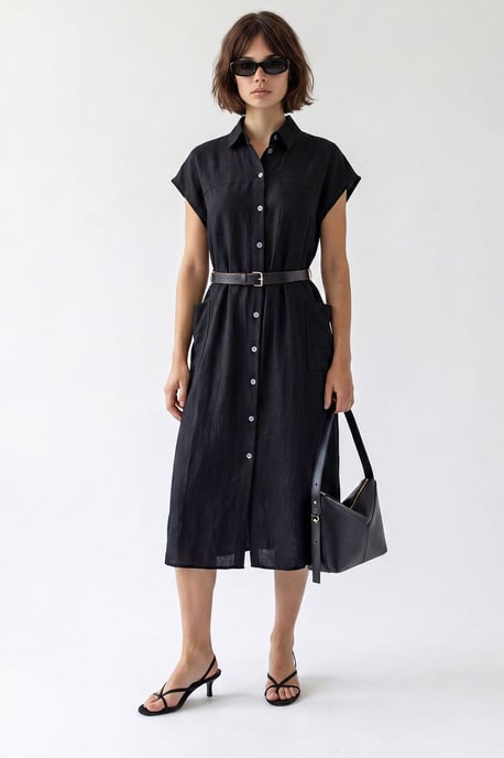 Gürtel-Midi-Hemdkleid - Image 3
