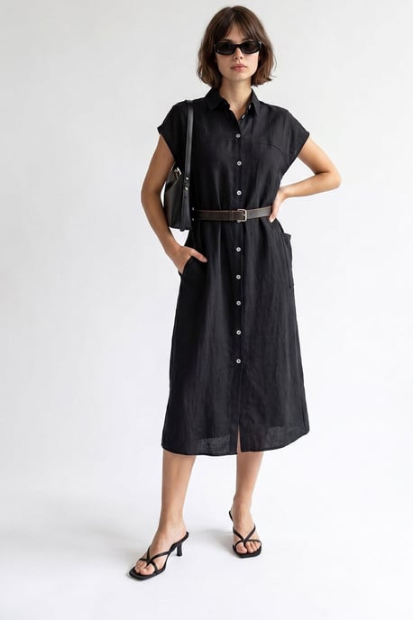 Gürtel-Midi-Hemdkleid - Image 4