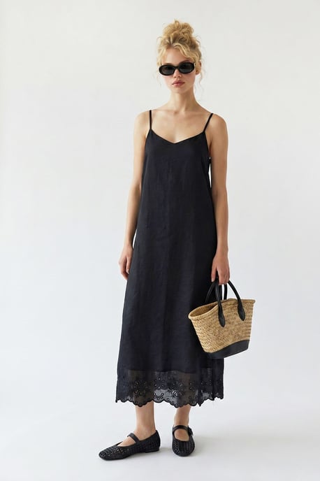 Besticktes A-Linien Midi-Unterkleid - Image 2