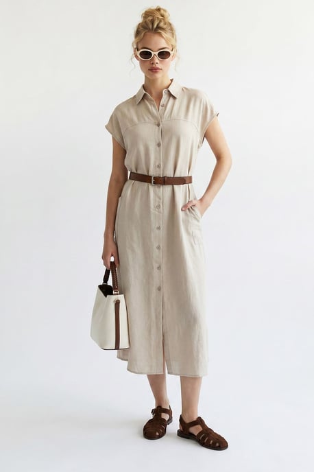 Gürtel-Midi-Hemdkleid - Image 4