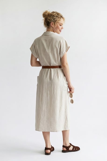 Gürtel-Midi-Hemdkleid - Image 5
