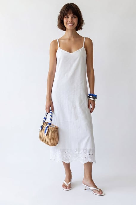 Besticktes A-Linien-Midi-Überkleid - Image 4