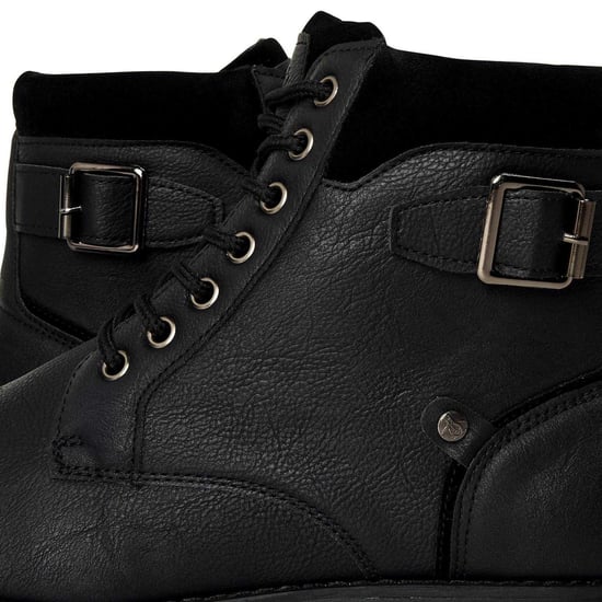 Original Penguin - Unifarben Springerstiefel für Herren, Leder (Schwarz) - Image 4