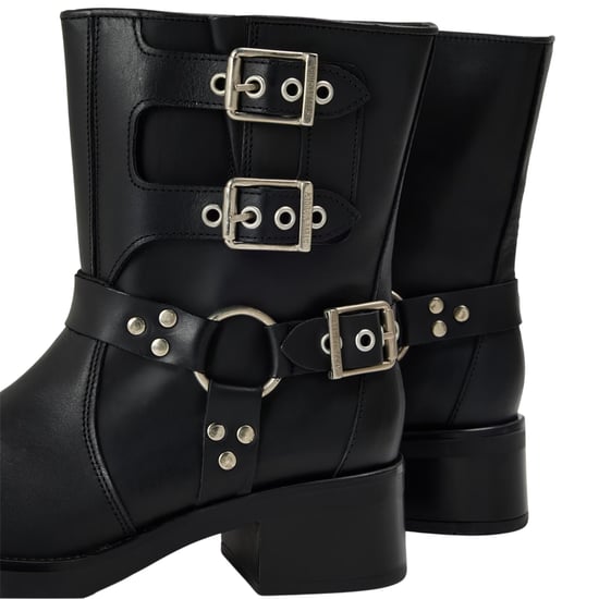 Steve Madden - "Becase" Motorrad-Stiefel für Damen, Leder, Blockabsatz (Schwarz) - Image 4
