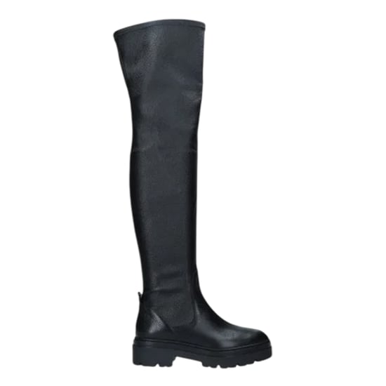 Diesel - Wasserstiefel für Damen, Leder, Blockabsatz (Schwarz) - Image 3