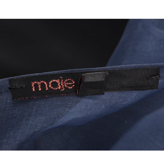 Maje plissiertes ärmelloses Minikleid aus schwarzem Polyester - Image 3