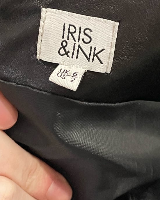 Iris & Ink Minikleid aus schwarzem Leder - Image 3
