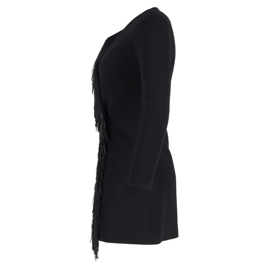 Alexander Wang Fransen-Wickelminikleid aus schwarzer Viskose - Image 2
