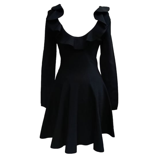Valentino Garavani Rüschen-Minikleid mit langen Ärmeln aus schwarzer Viskose - Image 2