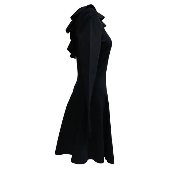 Valentino Garavani Rüschen-Minikleid mit langen Ärmeln aus schwarzer Viskose - Image 3
