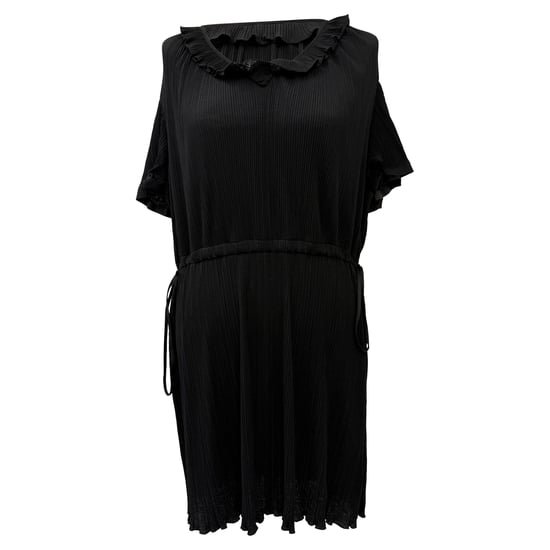 See by Chloé Plissiertes Minikleid aus schwarzem Polyester - Image 1