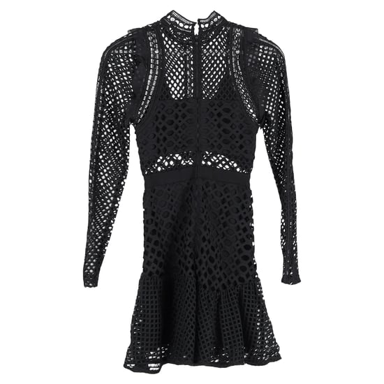 Self-Portrait Pre-owned Hall Minikleid aus Polyester mit Spitze und Mesh - Schwarz - Image 2