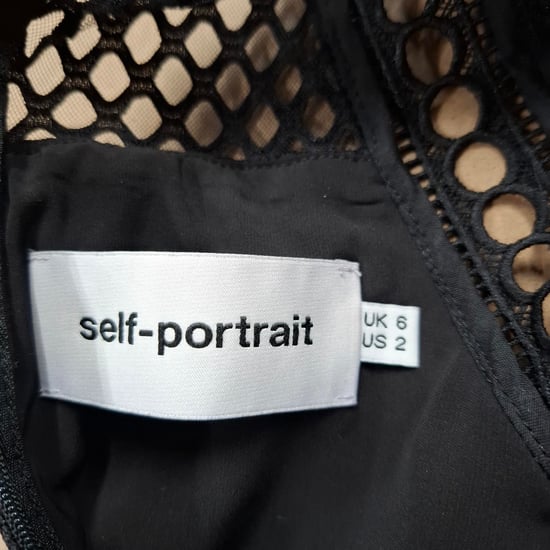 Self-Portrait Pre-owned Hall Minikleid aus Polyester mit Spitze und Mesh - Schwarz - Image 3