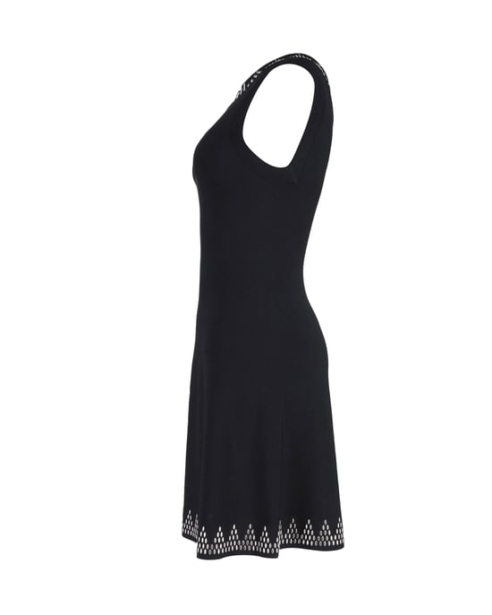 Ärmelloses, verziertes Alaia-Kleid in A-Linie aus schwarzer Viskose - Image 2