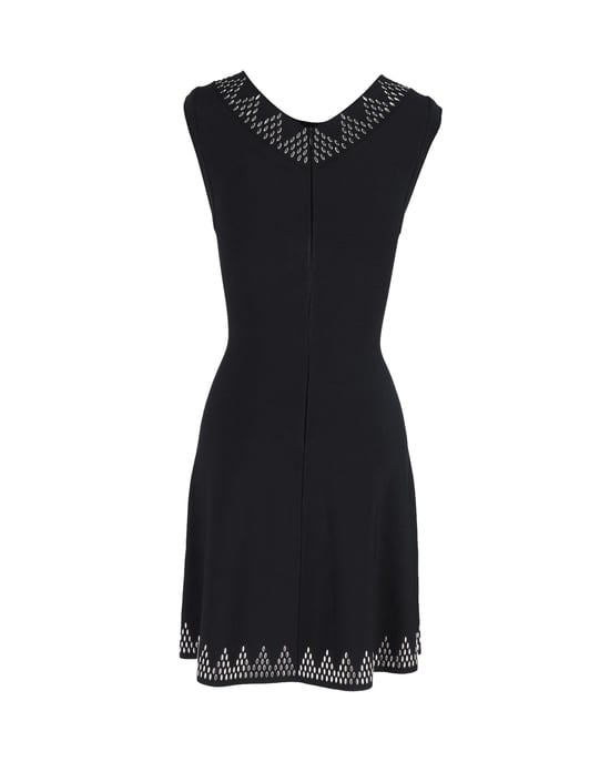 Ärmelloses, verziertes Alaia-Kleid in A-Linie aus schwarzer Viskose - Image 3