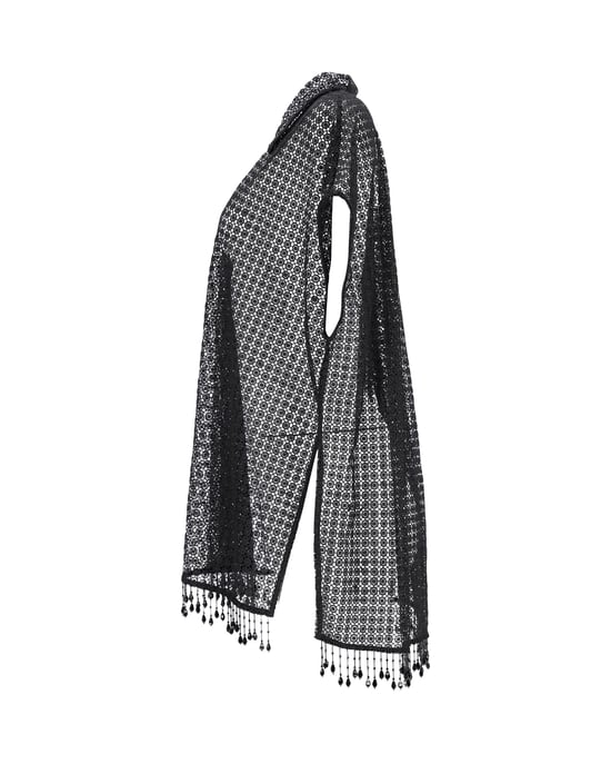 Ganni – Strandkleid mit Häkelperlen aus schwarzem Polyester - Image 2