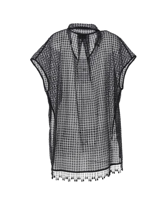 Ganni – Strandkleid mit Häkelperlen aus schwarzem Polyester - Image 3