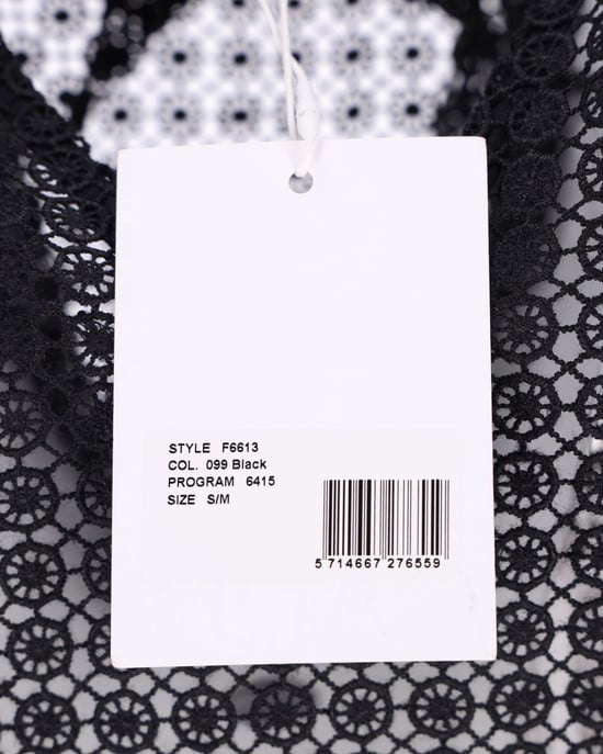 Ganni – Strandkleid mit Häkelperlen aus schwarzem Polyester - Image 5