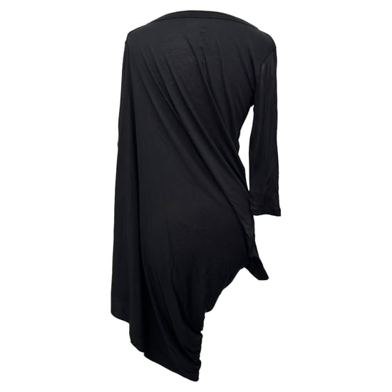 Rick Owens Minikleid mit langen Ärmeln und Drapierung aus schwarzer Viskose - Image 3