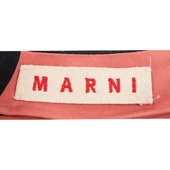 Marni Mini-A-Linienkleid mit Farbblock-Design aus schwarzem und rosa Acetat - Image 4