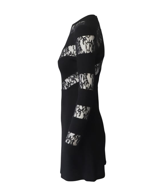 Sandro Paris Spitzenkleid mit Cut-outs aus schwarzem Polyester - Image 2
