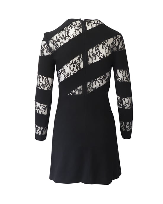 Sandro Paris Spitzenkleid mit Cut-outs aus schwarzem Polyester - Image 3