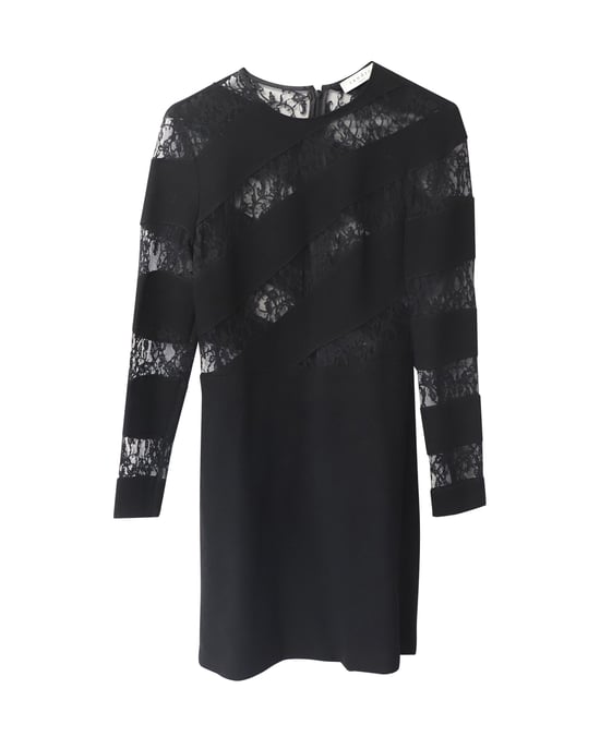 Sandro Paris Spitzenkleid mit Cut-outs aus schwarzem Polyester - Image 4