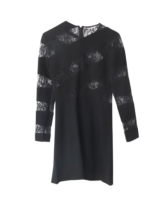 Sandro Paris Spitzenkleid mit Cut-outs aus schwarzem Polyester - Image 5