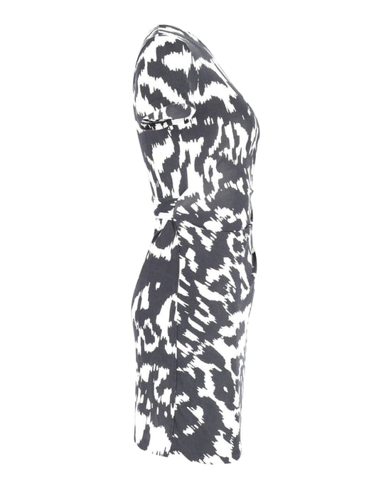 Diane von Furstenberg Minikleid mit seitlicher Bindefläche aus schwarzer Seide - Image 2