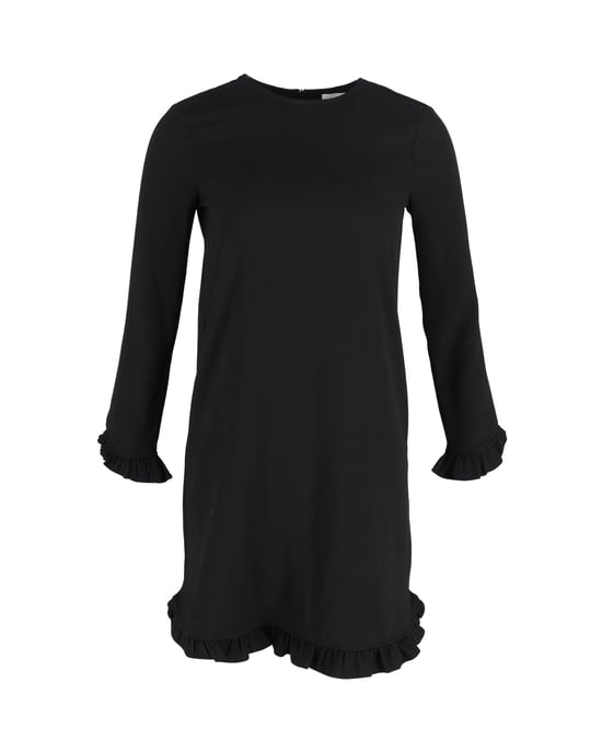 Ganni Rüschenkleid aus schwarzem Polyester - Image 1