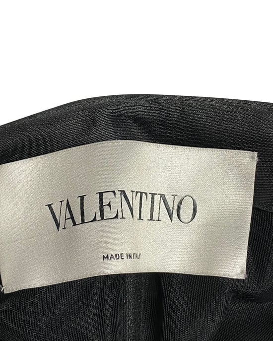 Valentino Pre-owned Valentino gerafftes, trägerloses Minikleid aus Seide - Schwarz - Image 4