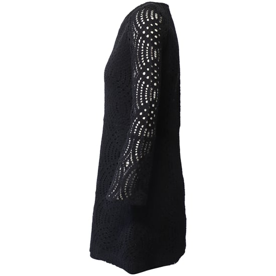 Maje Minikleid mit Cut-out-Spitze aus schwarzer Baumwolle - Image 2