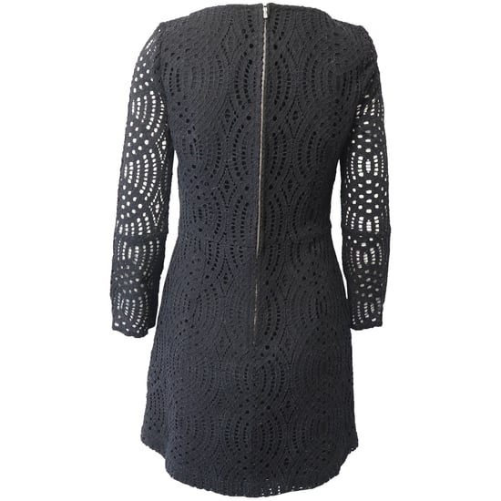 Maje Minikleid mit Cut-out-Spitze aus schwarzer Baumwolle - Image 3