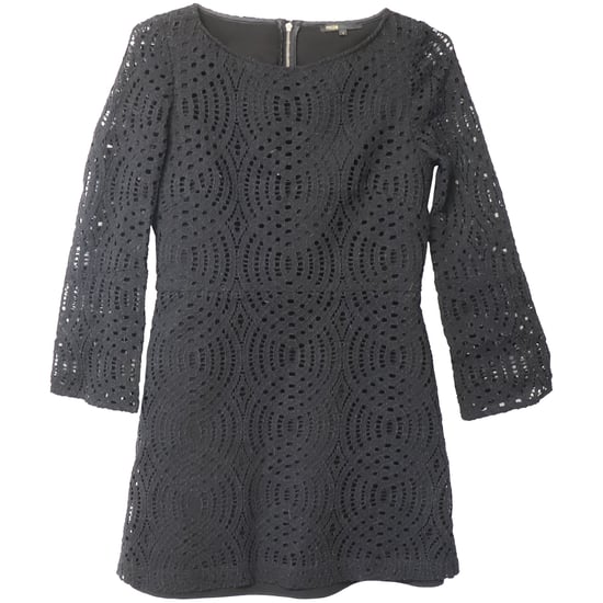 Maje Minikleid mit Cut-out-Spitze aus schwarzer Baumwolle - Image 4