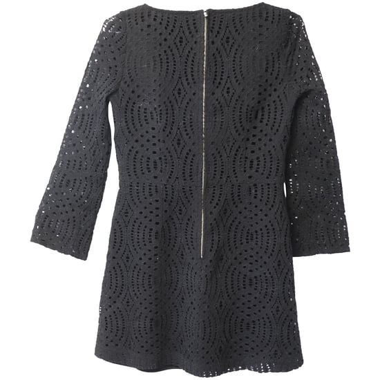 Maje Minikleid mit Cut-out-Spitze aus schwarzer Baumwolle - Image 5