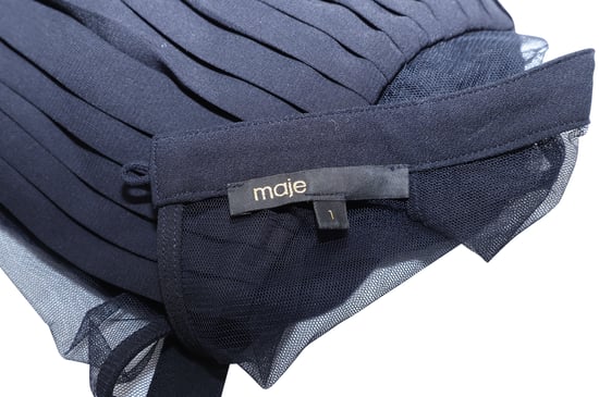 Maje Remia Minikleid aus schwarzem Polyester - Image 4